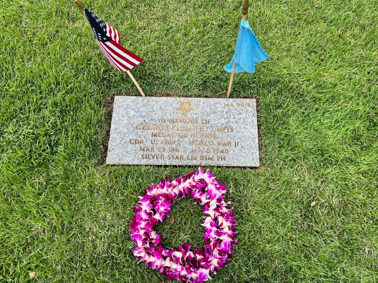 July 2022: Memorial Service for Commander George Fleming Davis, USN, WWII Medal of Honor winner (posthumous)